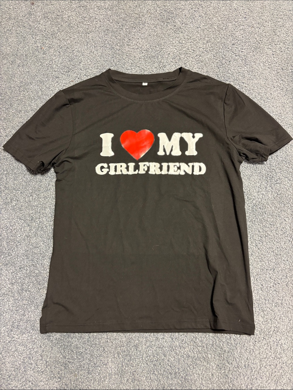 Black 'I ❤️ My Girlfriend' Graphic Tee
